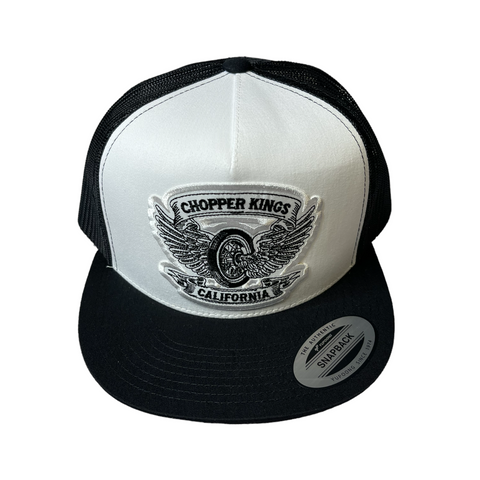 Black and white cap with 'Chopper Kings California' logo on a white background