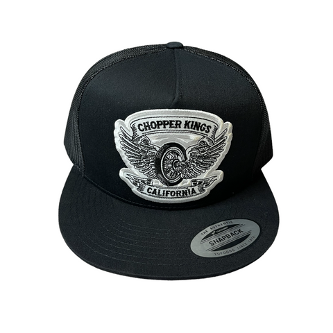 Black cap with 'Chopper Kings California' logo on a white background